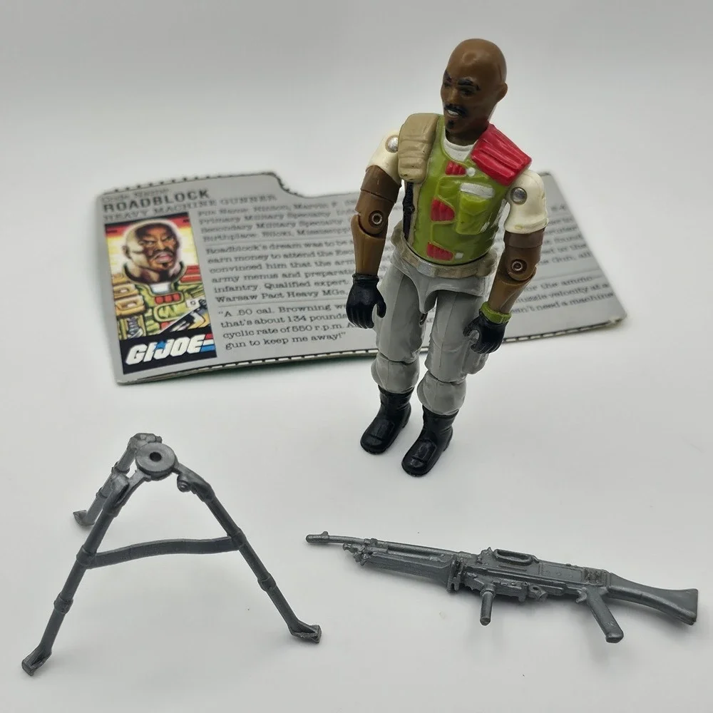 G.I. Joe Roadblock Action Figure 3.75in Green Grey Fair 1984 Version 1 Vintage